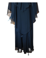 Vintage 1970s Jean Varon Black Floaty Cocktail Dress Size 14 - Image 5