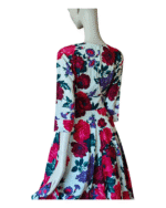 Vintage Droopy And Brown 1980s Floral Printed Midi Dress size 14 - Image 8