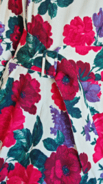 Vintage Droopy And Brown 1980s Floral Printed Midi Dress size 14 - Image 3