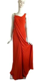 Amanda Wakeley Women's Red Maxi Grecian dress size 10 - Image 2