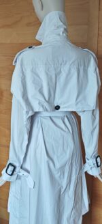 Vivienne Westwood White Trench Coat – IT 46 / UK 14 – Oversized Lapel, Designer Vintage - Image 9