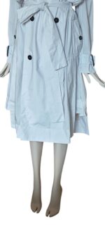 Vivienne Westwood White Trench Coat – IT 46 / UK 14 – Oversized Lapel, Designer Vintage - Image 4