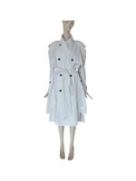 Vivienne Westwood White Trench Coat – IT 46 / UK 14 – Oversized Lapel, Designer Vintage
