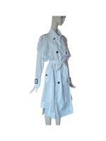 Vivienne Westwood White Trench Coat – IT 46 / UK 14 – Oversized Lapel, Designer Vintage - Image 7