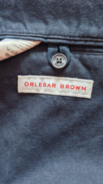 ORLEBAR BROWN Men's Single Breasted Regular - Fit Linen Blaser Navy Blue - Image 7
