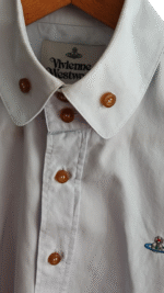 Vivienne Westwood Man Two Button Krall shirt Sky Blue Size Italy 48 - Image 6