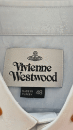 Vivienne Westwood Man Two Button Krall shirt Sky Blue Size Italy 48 - Image 7