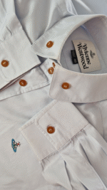Vivienne Westwood Man Two Button Krall shirt Sky Blue Size Italy 48 - Image 2