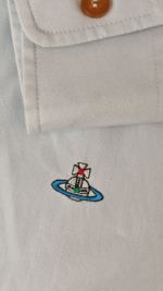 Vivienne Westwood Man Two Button Krall shirt Sky Blue Size Italy 48 - Image 5