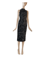 Club London Black Sequin Sleeveless High-Neck Midi Dress 12 New with tags - Image 5