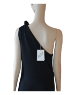 BITE Studio One-Shoulder Knotted Black Jersey Maxi Dress - Image 7