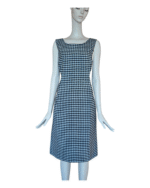 Oscar de la Renta Gingham Tweed Sleeveless Dress - Image 5