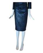 Talbot Runhof Mirrorball Shimmer Stretch Draped Cocktail Evening Dress Size US 12 UK 16 - Image 4