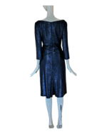 Talbot Runhof Mirrorball Shimmer Stretch Draped Cocktail Evening Dress Size US 12 UK 16 - Image 6