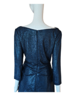 Talbot Runhof Mirrorball Shimmer Stretch Draped Cocktail Evening Dress Size US 12 UK 16 - Image 5