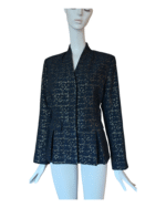 The Fold London Black And Gold Jacket Blaser