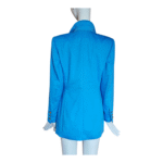 Vintage Escada Margaretha Ley Blue Angora Wool Blazer - Image 3