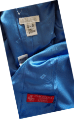 Vintage Escada Margaretha Ley Blue Angora Wool Blazer - Image 9